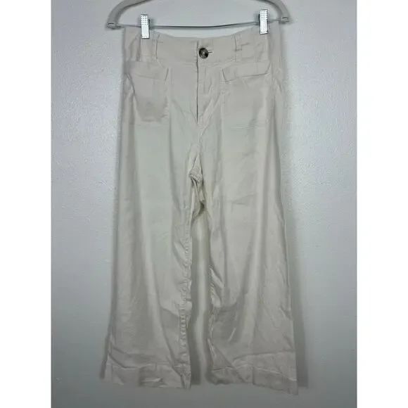 Maeve Cream Wide Leg Pants - Picture 5 of 11